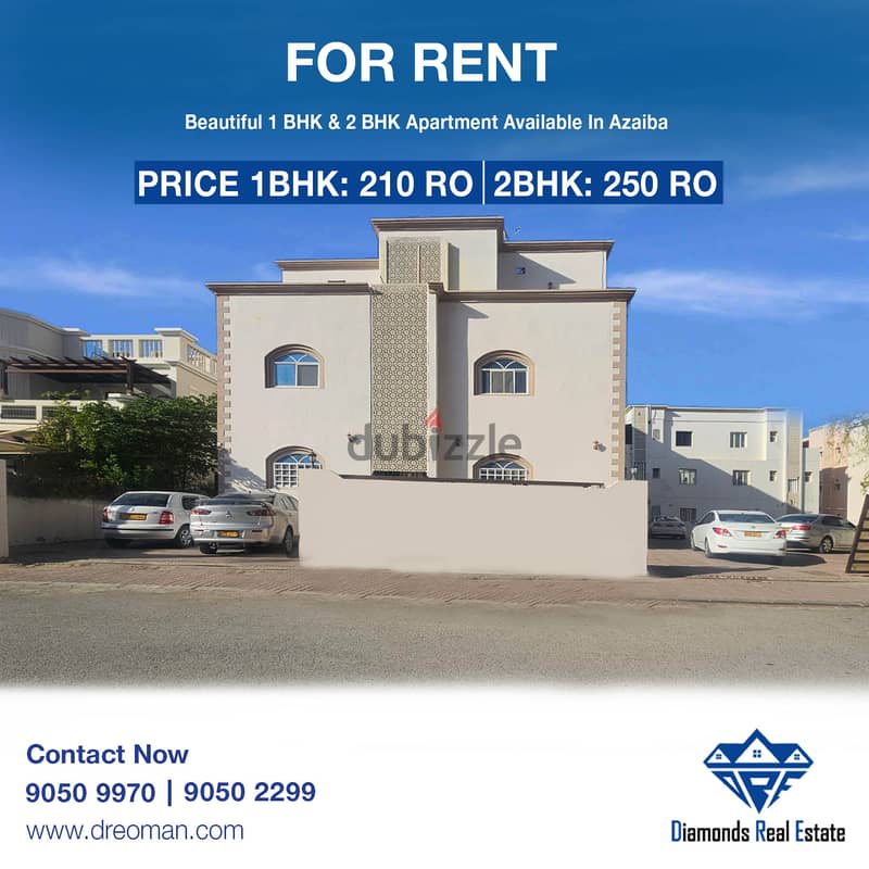 Beautiful 1BHK & 2BHK Apartment Available For Rent In Azaiba 0