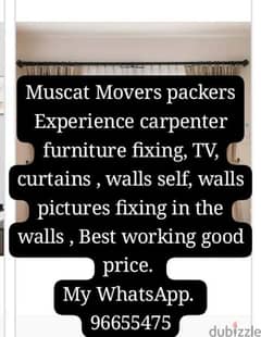 professional carpenter fixing curtains furniture TV etc 0