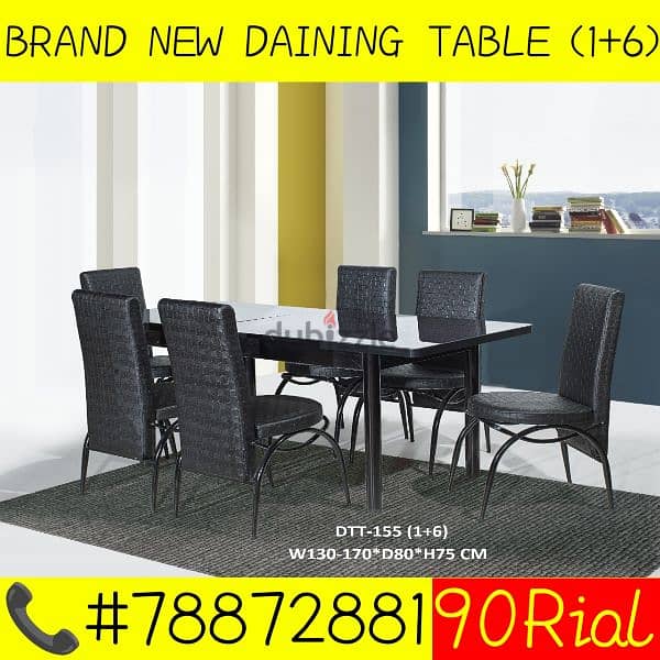 BRAND NEW DAINING TABLE 1+6CHAIRS 1