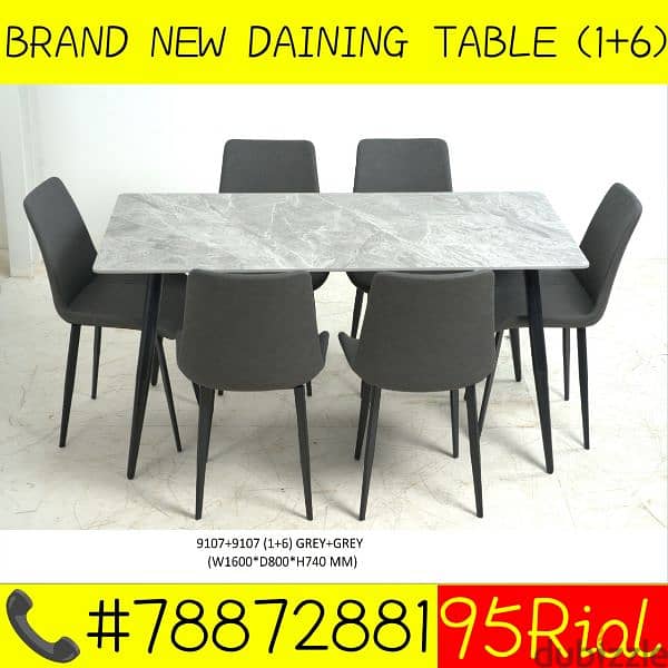 BRAND NEW DAINING TABLE 1+6CHAIRS 2