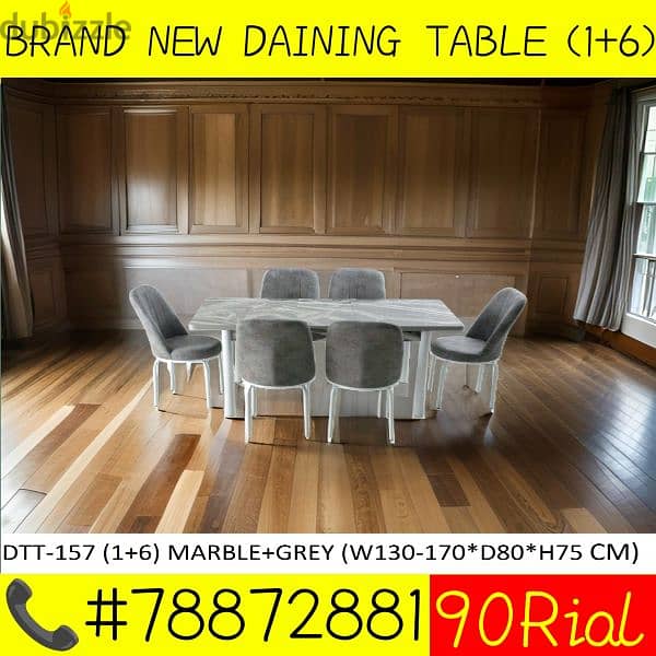 BRAND NEW DAINING TABLE 1+6CHAIRS 3