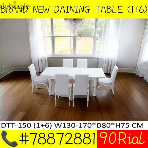 BRAND NEW DAINING TABLE 1+6CHAIRS 11