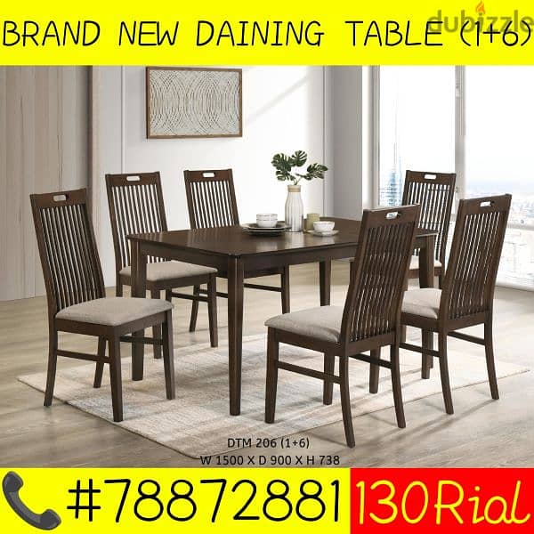 BRAND NEW DAINING TABLE 1+6CHAIRS 17