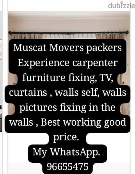 professional carpenter fixing curtains furniture TV etc 0