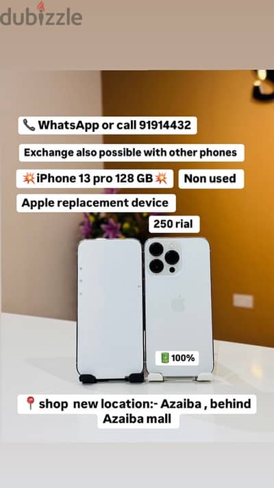 iPhone 13 pro 128 GB Non used Apple replacement device