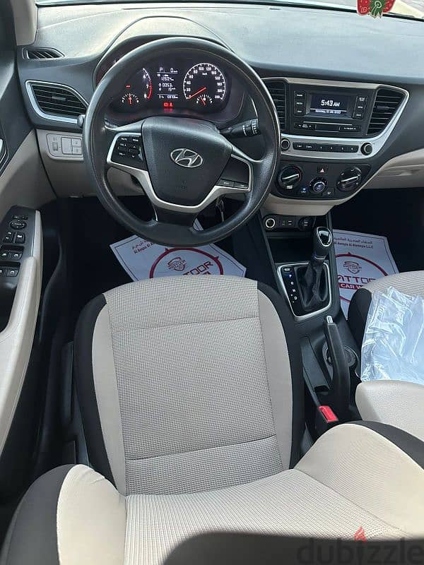 Hyundai Accent 2019 gcc oman 1.4L 109km contact number (77474894) 7