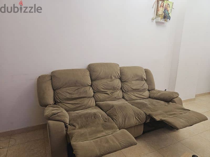 3-Seater Recliner Sofa for Sale - Good Condition 1