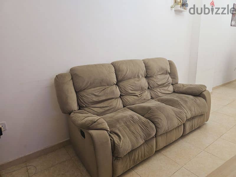 3-Seater Recliner Sofa for Sale - Good Condition 2