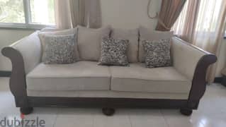 2+2+3 Wooden sofa , Newly furnished 3 moths back , very good conditio 0