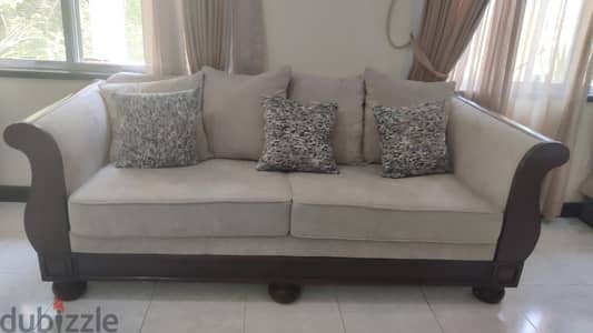 2+2+3 Wooden sofa , Newly furnished 3 moths back , very good conditio