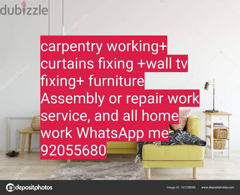 curtain/TV/photo fix in wall/IKEA fix,carpenter work/drilling work/etc 2