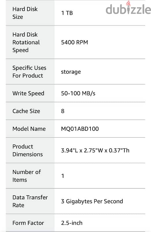 very clean hdd 1tb 5400rpm 1