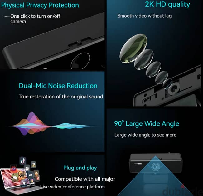 New Nuroum webcam 2K, dual mic and noise cancellation 4