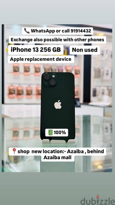 iPhone 13 256 GB Non used Apple replacement device