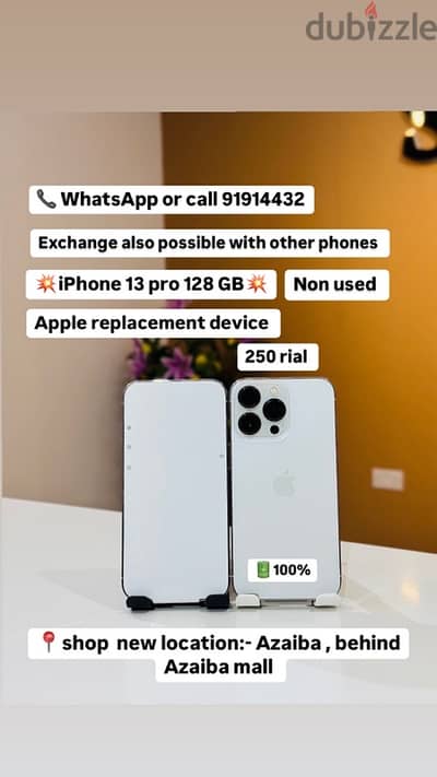 iPhone 13 pro 128 GB Apple replacement device Non used