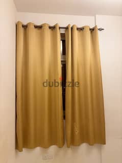 2 CURTAIN SET WITH ROD 0