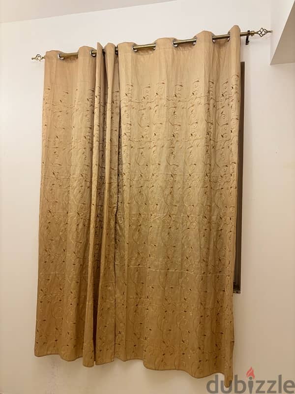 2 CURTAIN SET WITH ROD 1