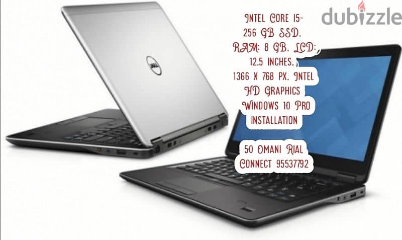 Dell cori5 8gb ram 256 ssd 55 omr only 0