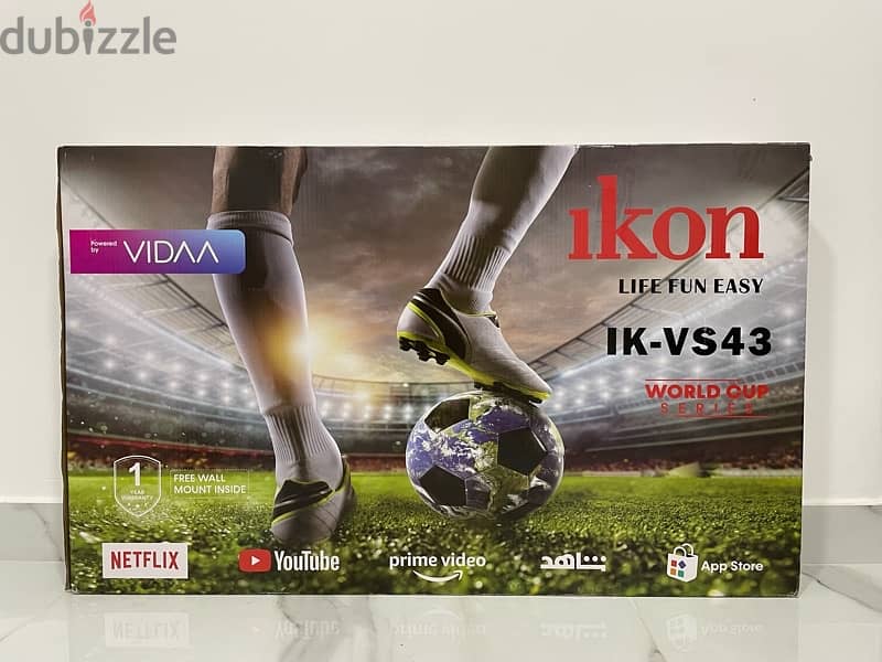 urgent sale - ikon 43 inch smart tv, under warranty 2