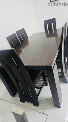 set of 4 glass tables and dining table 6 chairs 0