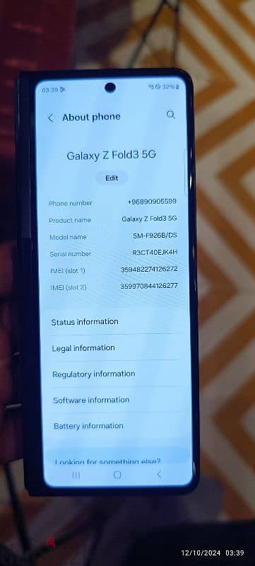 Samsung Galaxy Fold3 Z 5G 512 GB 5