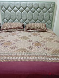 King Size Double Bed with mattress For Sell 0