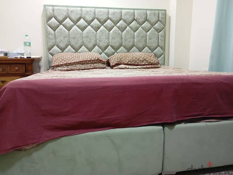 King Size Double Bed with mattress For Sell 1