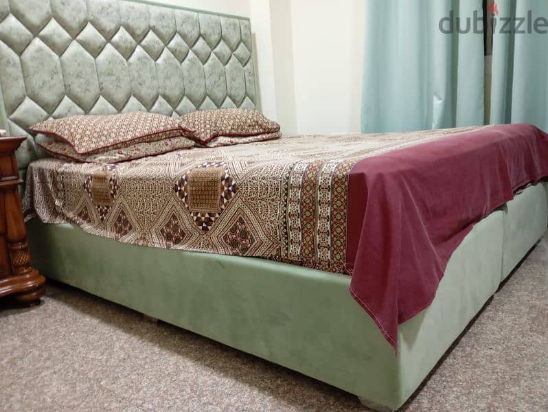 King Size Double Bed with mattress For Sell 2