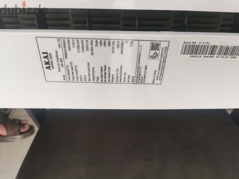 Akai 1.5 ton split AC like new condition 1