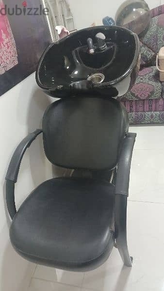 Salon chair and hair wash chair. 3