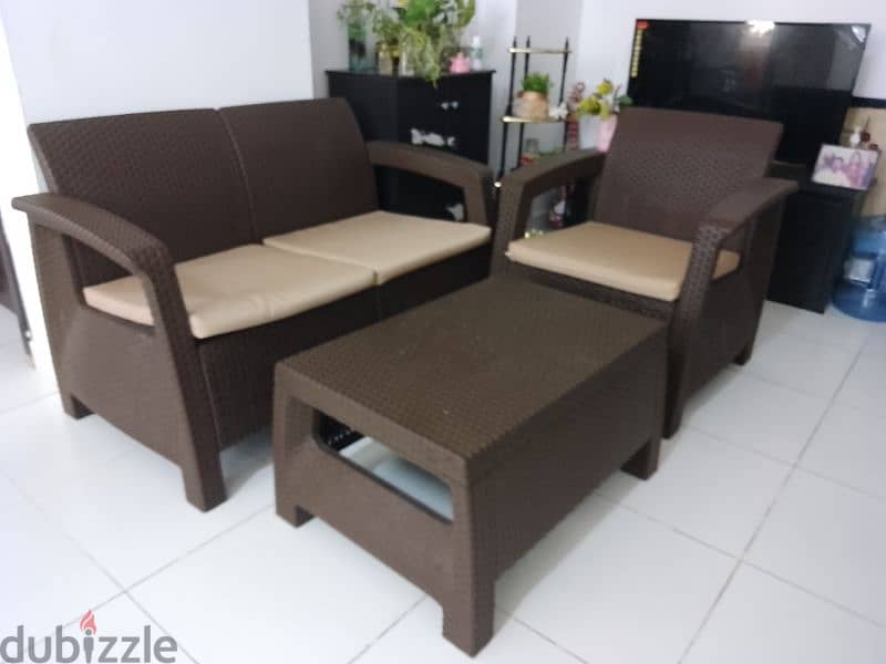 2+1 Plastic Sofa for Sale- Al Hail South 1