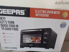 Geepas Electric Oven With Rotisserie 42L 0