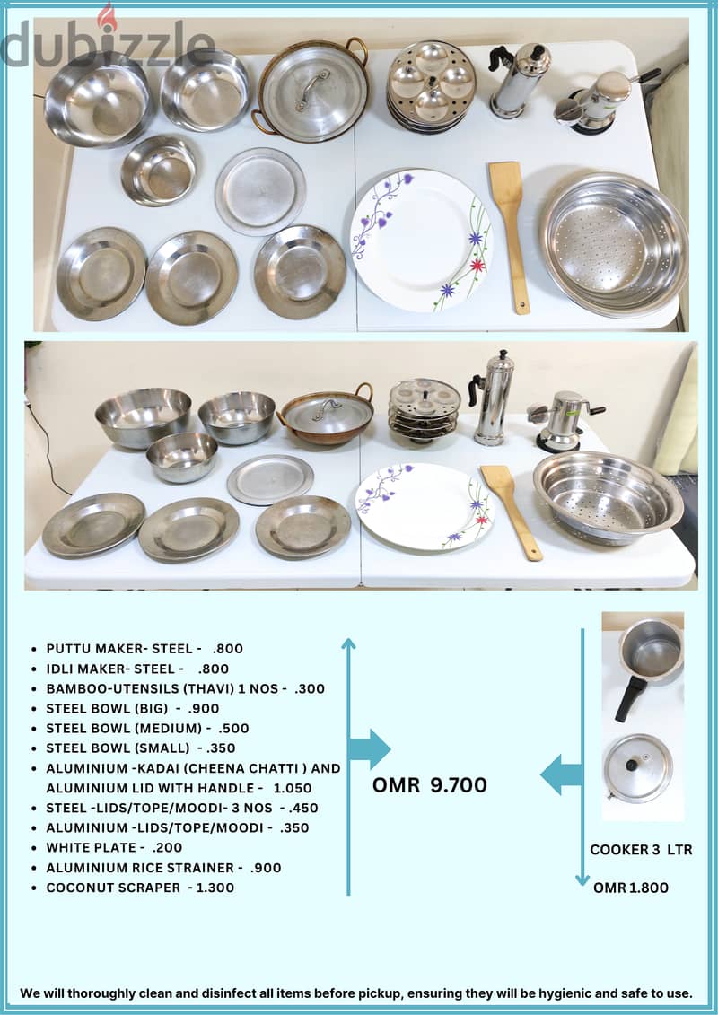 Kitchen Utensils, Cookware, Water Can & dispenser For Sale 2