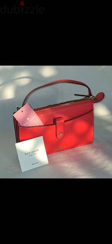 KATE SPADE NEW YORK Solid Leather Bag Purse AUTHENTIC 5