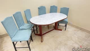 4 Seater dining table with 6 chairs 0