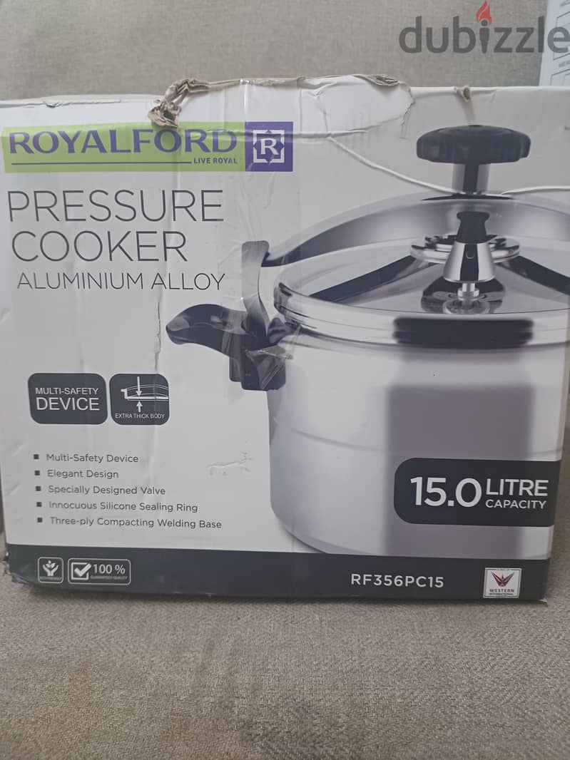 Royalford pressure cooker 15.0 L brand new 2