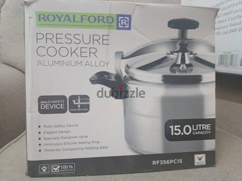 Royalford pressure cooker 15.0 L brand new 3