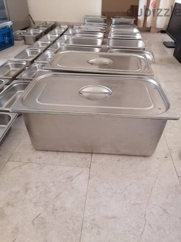 Stainless steel containers some of it not used 2