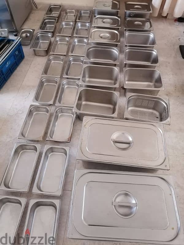 Stainless steel containers some of it not used 3