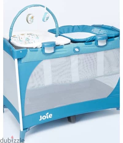 Joie Playard Blue Commuter Change Travel Cot with Removable Bassinet.