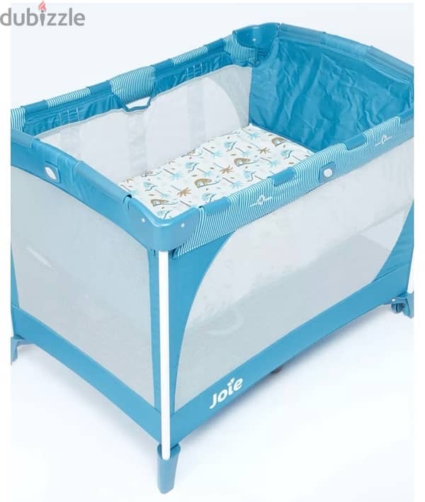 Joie Playard Blue Commuter Change Travel Cot with Removable Bassinet. 1