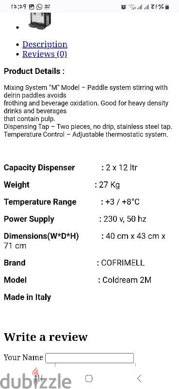 Juice Dispenser 2 tank 2