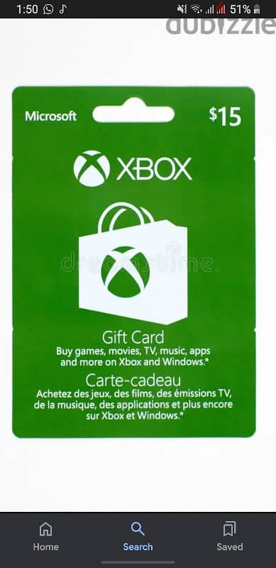 xbox 15 dole card I didn't use I buy yesterday