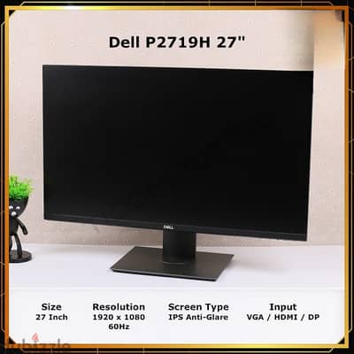 DELL P2719H 27 INCH MONTOR FULL HD