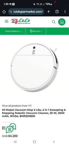 mi mob2 lite Robot Vacuum 0