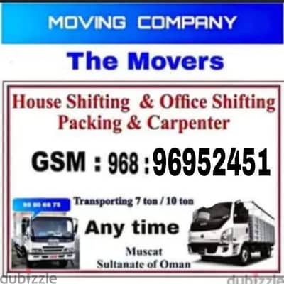 All Oman movers house shifting office shifting Villa shifting