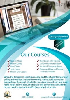 am online Quran teacher and home touting 0