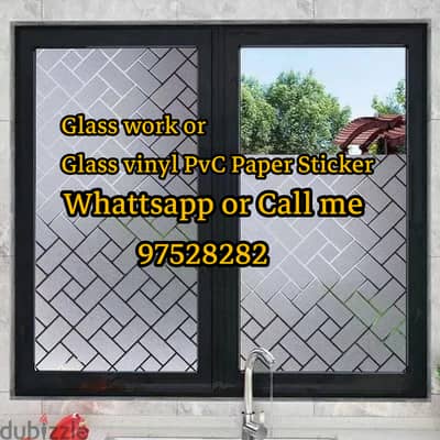 Window glass sticker installation service