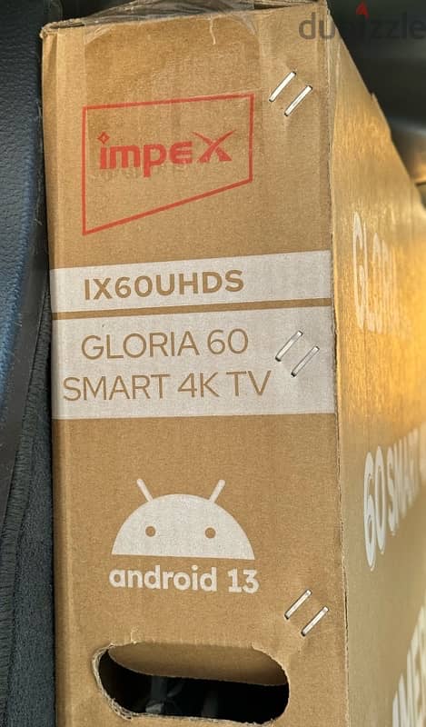 Impex smart tv 60 inch  4K UHD full indroid  13 brand new 2