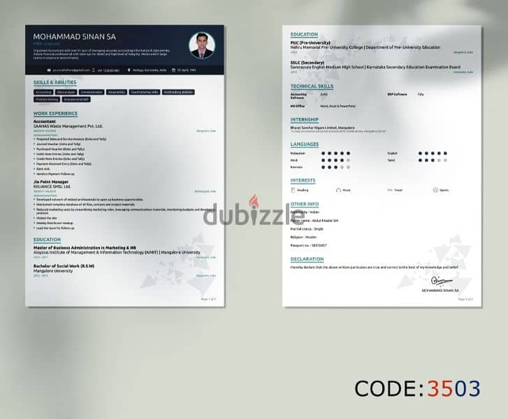 Professional CV for reasonable price 1